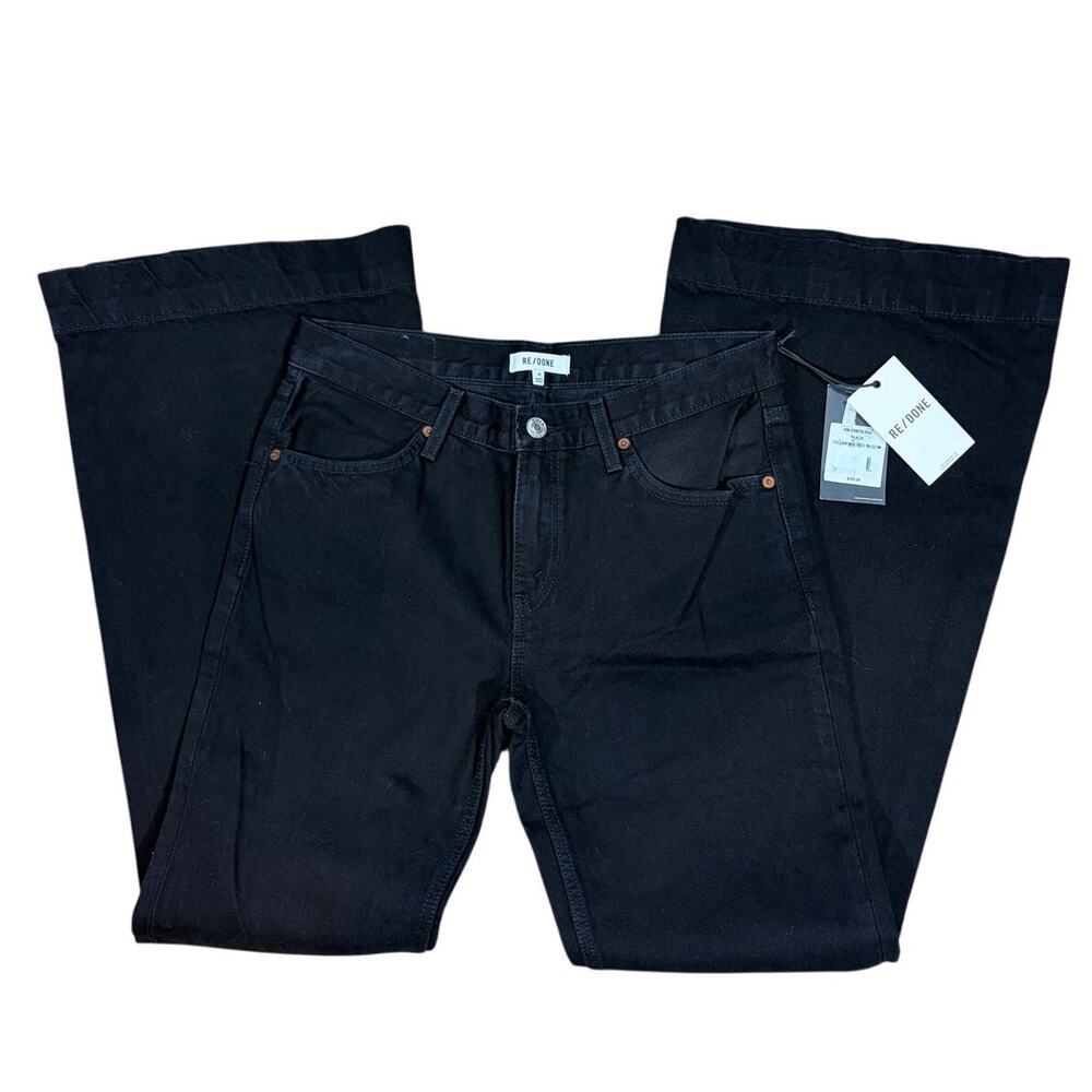 Re/Done Jeans 70's Low Rise Bell Bottoms NWT Black ReDone 28 / 6